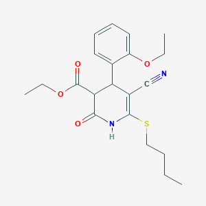 molecular formula C21H26N2O4S B4064091 Ethyl 6-(butylsulfanyl)-5-cyano-4-(2-ethoxyphenyl)-2-oxo-1,2,3,4-tetrahydropyridine-3-carboxylate 