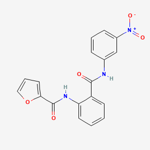 molecular formula C18H13N3O5 B4064134 N-[2-[(3-nitrophenyl)carbamoyl]phenyl]furan-2-carboxamide 