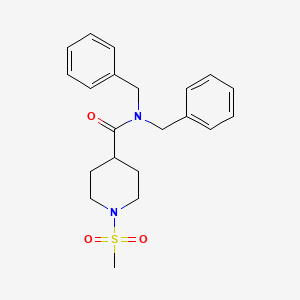 molecular formula C21H26N2O3S B4064186 N,N-dibenzyl-1-(methylsulfonyl)piperidine-4-carboxamide 