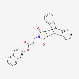 molecular formula C31H23NO4 B4064225 Naphthalen-2-yl 3-(16,18-dioxo-17-azapentacyclo[6.6.5.0~2,7~.0~9,14~.0~15,19~]nonadeca-2,4,6,9,11,13-hexaen-17-yl)propanoate (non-preferred name) 