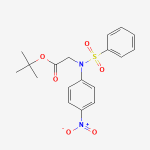 molecular formula C18H20N2O6S B4064260 tert-butyl 2-[N-(benzenesulfonyl)-4-nitroanilino]acetate 