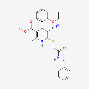 molecular formula C26H27N3O4S B4064569 Methyl 6-{[2-(benzylamino)-2-oxoethyl]sulfanyl}-5-cyano-4-(2-ethoxyphenyl)-2-methyl-1,4-dihydropyridine-3-carboxylate 