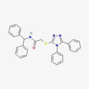 molecular formula C29H24N4OS B4064599 N-(diphenylmethyl)-2-[(4,5-diphenyl-4H-1,2,4-triazol-3-yl)sulfanyl]acetamide 