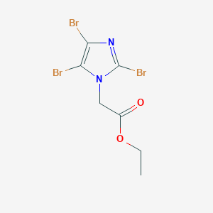 molecular formula C7H7Br3N2O2 B040646 ethyl 2-(2,4,5-tribromo-1H-imidazol-1-yl)acetate CAS No. 112995-48-9