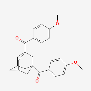 molecular formula C26H28O4 B4064620 1,3-Bis(4-methoxybenzoyl)adamantane 