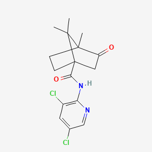 molecular formula C16H18Cl2N2O2 B4064699 N-(3,5-dichloropyridin-2-yl)-4,7,7-trimethyl-3-oxobicyclo[2.2.1]heptane-1-carboxamide 