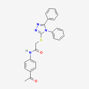 molecular formula C24H20N4O2S B4064826 N-(4-acetylphenyl)-2-[(4,5-diphenyl-4H-1,2,4-triazol-3-yl)sulfanyl]acetamide 