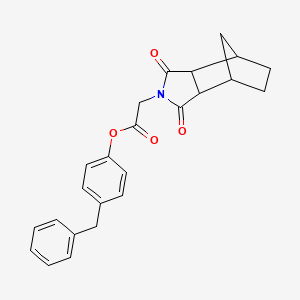 molecular formula C24H23NO4 B4064896 4-benzylphenyl (1,3-dioxooctahydro-2H-4,7-methanoisoindol-2-yl)acetate 