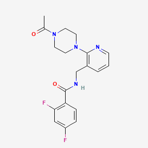 molecular formula C19H20F2N4O2 B4064903 N-[[2-(4-acetylpiperazin-1-yl)pyridin-3-yl]methyl]-2,4-difluorobenzamide 