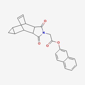 molecular formula C23H19NO4 B4064934 naphthalen-2-yl (1,3-dioxooctahydro-4,6-ethenocyclopropa[f]isoindol-2(1H)-yl)acetate 