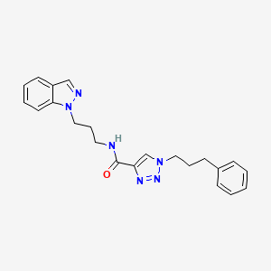 molecular formula C22H24N6O B4064982 N-[3-(1H-indazol-1-yl)propyl]-1-(3-phenylpropyl)-1H-1,2,3-triazole-4-carboxamide 