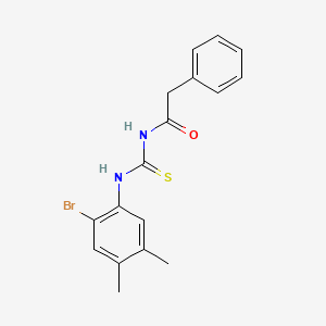 molecular formula C17H17BrN2OS B4065093 N-[(2-bromo-4,5-dimethylphenyl)carbamothioyl]-2-phenylacetamide 