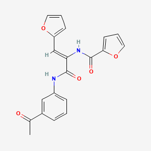 molecular formula C20H16N2O5 B4065108 N-[(Z)-3-(3-acetylanilino)-1-(furan-2-yl)-3-oxoprop-1-en-2-yl]furan-2-carboxamide 