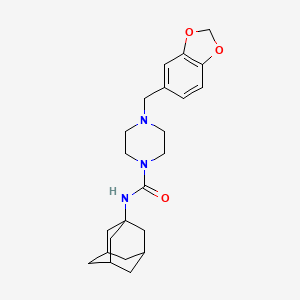 molecular formula C23H31N3O3 B4065131 N-(1-ADAMANTYL)-4-(1,3-BENZODIOXOL-5-YLMETHYL)TETRAHYDRO-1(2H)-PYRAZINECARBOXAMIDE 