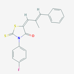 3-(4-Fluorophenyl)-5-(2-methyl-3-phenyl-2-propenylidene)-2-thioxo-1,3-thiazolidin-4-one