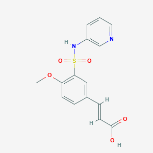 (E)-3-(4-methoxy-3-(N-(pyridin-3-yl)sulfamoyl)phenyl)acrylic acid