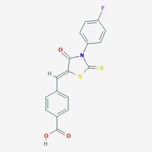 (Z)-4-((3-(4-fluorophenyl)-4-oxo-2-thioxothiazolidin-5-ylidene)methyl)benzoic acid