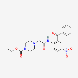 molecular formula C22H24N4O6 B4065549 ETHYL 4-[2-(2-BENZOYL-4-NITROANILINO)-2-OXOETHYL]TETRAHYDRO-1(2H)-PYRAZINECARBOXYLATE 