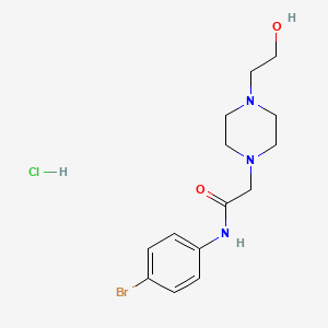 molecular formula C14H21BrClN3O2 B4065812 N-(4-bromophenyl)-2-[4-(2-hydroxyethyl)piperazin-1-yl]acetamide;hydrochloride 