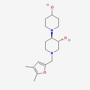 molecular formula C17H28N2O3 B4065844 (3R,4R)-1-[(4,5-dimethylfuran-2-yl)methyl]-4-(4-hydroxypiperidin-1-yl)piperidin-3-ol 