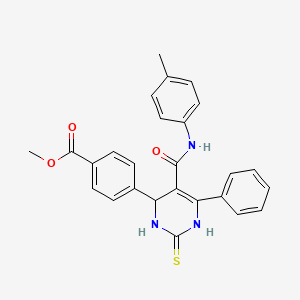 molecular formula C26H23N3O3S B4065864 Methyl 4-{5-[(4-methylphenyl)carbamoyl]-6-phenyl-2-sulfanyl-3,4-dihydropyrimidin-4-yl}benzoate 