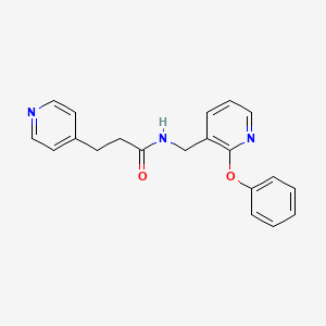 molecular formula C20H19N3O2 B4065890 N-[(2-phenoxypyridin-3-yl)methyl]-3-pyridin-4-ylpropanamide 