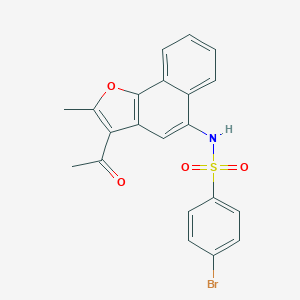 molecular formula C21H16BrNO4S B406596 N-(3-acetyl-2-methylnaphtho[1,2-b]furan-5-yl)-4-bromobenzenesulfonamide CAS No. 301315-22-0