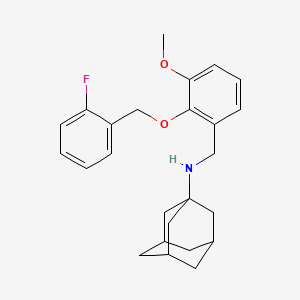 molecular formula C25H30FNO2 B4066178 N-(1-adamantyl)-N-{2-[(2-fluorobenzyl)oxy]-3-methoxybenzyl}amine 