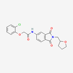 molecular formula C21H19ClN2O5 B4066255 2-(2-chlorophenoxy)-N-[1,3-dioxo-2-(tetrahydrofuran-2-ylmethyl)-2,3-dihydro-1H-isoindol-5-yl]acetamide 