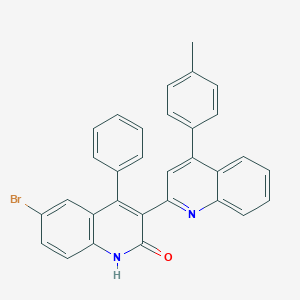 molecular formula C31H21BrN2O B406640 6-bromo-3-[4-(4-methylphenyl)quinolin-2-yl]-4-phenyl-1H-quinolin-2-one CAS No. 332020-13-0