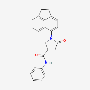 molecular formula C23H20N2O2 B4066519 1-(1,2-dihydroacenaphthylen-5-yl)-5-oxo-N-phenylpyrrolidine-3-carboxamide 