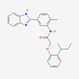 molecular formula C26H27N3O2 B4066806 N-[5-(1H-benzimidazol-2-yl)-2-methylphenyl]-2-[2-(butan-2-yl)phenoxy]acetamide 