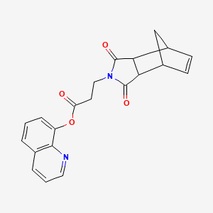 molecular formula C21H18N2O4 B4066833 quinolin-8-yl 3-(1,3-dioxo-1,3,3a,4,7,7a-hexahydro-2H-4,7-methanoisoindol-2-yl)propanoate 