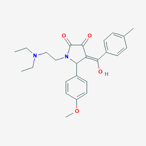 molecular formula C25H30N2O4 B406703 1-[2-(diethylamino)ethyl]-3-hydroxy-5-(4-methoxyphenyl)-4-[(4-methylphenyl)carbonyl]-1,5-dihydro-2H-pyrrol-2-one 