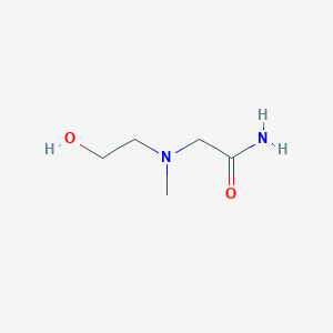 molecular formula C5H12N2O2 B040671 ACETAMIDE,2-[(2-HYDROXYETHYL)METHYLAMINO]- CAS No. 116882-80-5