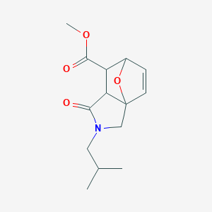 molecular formula C14H19NO4 B4067126 Methyl 2-(2-methylpropyl)-1-oxo-1,2,3,6,7,7a-hexahydro-3a,6-epoxyisoindole-7-carboxylate 