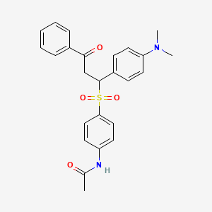 molecular formula C25H26N2O4S B4067256 N-(4-{1-[4-(DIMETHYLAMINO)PHENYL]-3-OXO-3-PHENYLPROPANESULFONYL}PHENYL)ACETAMIDE 