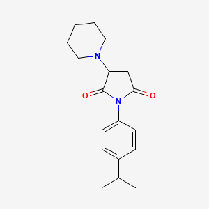 molecular formula C18H24N2O2 B4067282 3-Piperidin-1-yl-1-(4-propan-2-ylphenyl)pyrrolidine-2,5-dione 