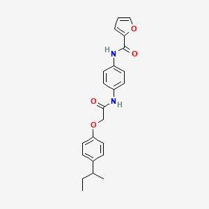 molecular formula C23H24N2O4 B4067379 N-[4-({[4-(butan-2-yl)phenoxy]acetyl}amino)phenyl]furan-2-carboxamide 