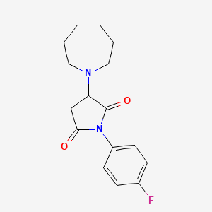 molecular formula C16H19FN2O2 B4067434 3-(azepan-1-yl)-1-(4-fluorophenyl)pyrrolidine-2,5-dione 