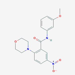 molecular formula C18H19N3O5 B4067478 N-(3-methoxyphenyl)-2-morpholin-4-yl-5-nitrobenzamide 