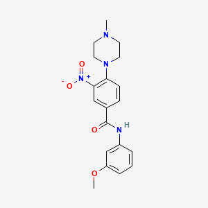 molecular formula C19H22N4O4 B4067579 N-(3-methoxyphenyl)-4-(4-methylpiperazin-1-yl)-3-nitrobenzamide 
