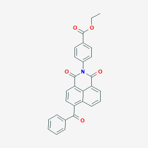 molecular formula C28H19NO5 B406759 ethyl 4-(1,3-dioxo-6-(phenylcarbonyl)-1H-benzo[de]isoquinolin-2(3H)-yl)benzoate CAS No. 332025-39-5