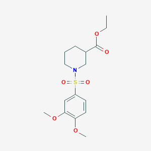 molecular formula C16H23NO6S B4067643 ethyl 1-[(3,4-dimethoxyphenyl)sulfonyl]-3-piperidinecarboxylate 