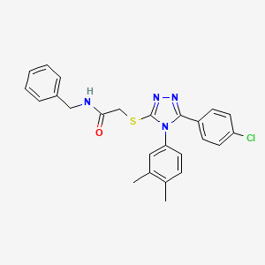 molecular formula C25H23ClN4OS B4067671 N-benzyl-2-{[5-(4-chlorophenyl)-4-(3,4-dimethylphenyl)-4H-1,2,4-triazol-3-yl]sulfanyl}acetamide 