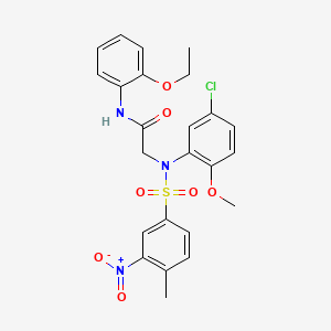 molecular formula C24H24ClN3O7S B4067844 N~2~-(5-chloro-2-methoxyphenyl)-N-(2-ethoxyphenyl)-N~2~-[(4-methyl-3-nitrophenyl)sulfonyl]glycinamide 