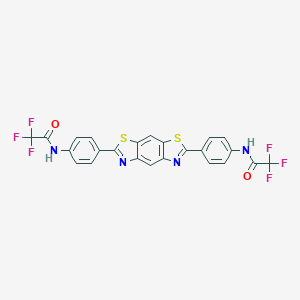 molecular formula C24H12F6N4O2S2 B406786 2,2,2-trifluoro-N-[4-(6-{4-[(trifluoroacetyl)amino]phenyl}[1,3]thiazolo[4,5-f][1,3]benzothiazol-2-yl)phenyl]acetamide 