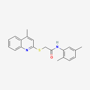 molecular formula C20H20N2OS B4067898 N-(2,5-dimethylphenyl)-2-(4-methylquinolin-2-yl)sulfanylacetamide 