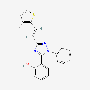 molecular formula C21H17N3OS B4067948 2-{3-[(1E)-2-(3-METHYLTHIOPHEN-2-YL)ETHENYL]-1-PHENYL-1H-1,2,4-TRIAZOL-5-YL}PHENOL 
