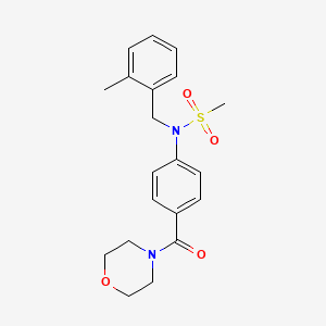 molecular formula C20H24N2O4S B4067963 N-(2-methylbenzyl)-N-[4-(morpholin-4-ylcarbonyl)phenyl]methanesulfonamide 